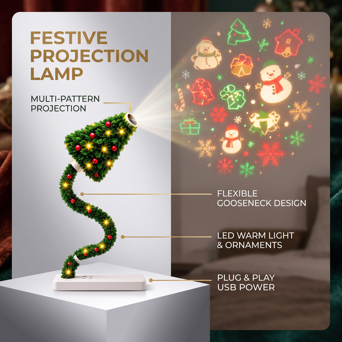 Luniva™  Christmas Tree Projection Light